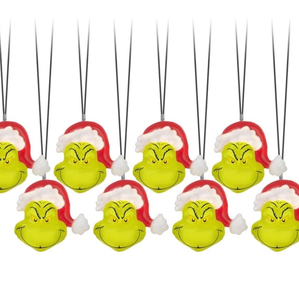 The Grinch Santa Face String Lights